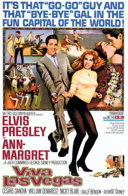 VIVA LAS VEGAS Movie MINI Promo POSTER Elvis Presley Ann-Margret Cesare Danova