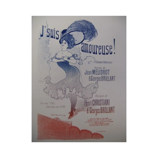CHRISTIANI BRILLANT J'suis Amoureuse Chant Piano 1907