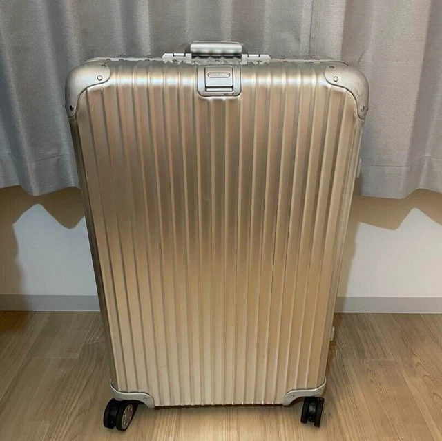 Rimowa Topaz Topas 84L Silver 2-wheels Carry Case Duralumin Suitcase