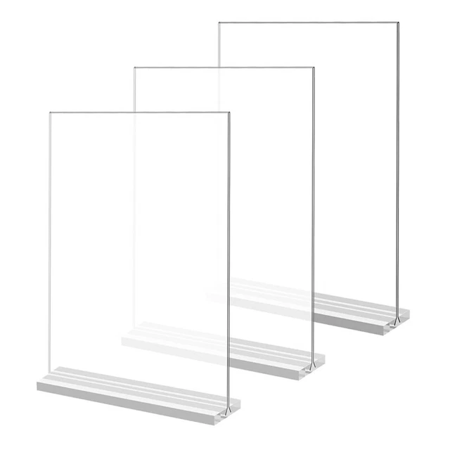 3Pack 21X29.7CM Desktop Display Stand for Restaurants, Office, Store L6H39302