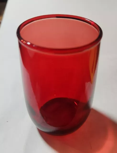 Anchor Hocking ROYAL RUBY Red Juice Glass Small Tumbler 4 oz