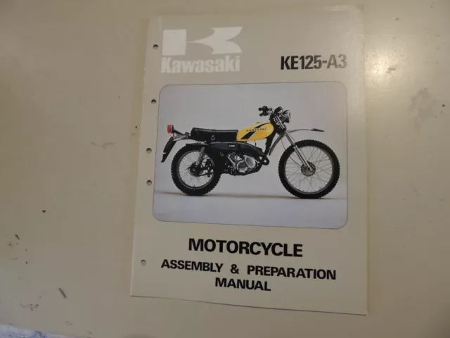 KAWASAKI KE125 - A3 Assembly & Preparation manual Montageanleitung 08.1975