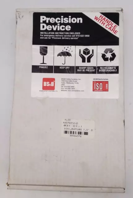 BS&B 1.5" Type RLS Rupture Disc   A8004075-1