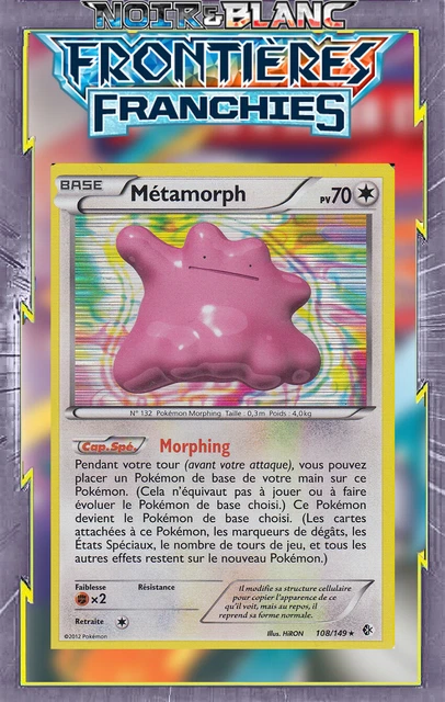 Holo Metamorph - NB07:Frontiers Franchises - 108/149 - French Pokemon Card