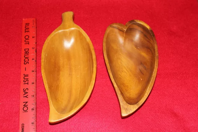 2 Vintage Hawaiian  Monkey-Pod wood bowls