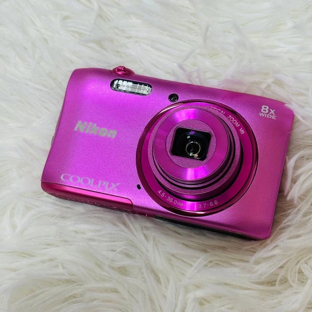 NIKON COOLPIX S3600 Pink Compact Digital Camera Tested Working