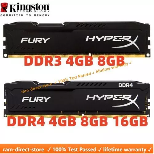 HyperX FURY DDR3 DDR4 8GB 16GB 3200 2666MHz 2400MHz 2133MHz Desktop Memory DIMM