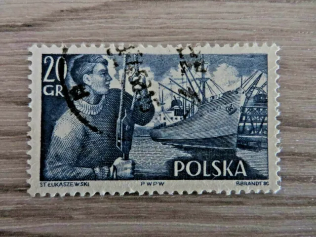 Briefmarken Polen, gestempelt 1956, polnische Handelsmarine, 1 Wert