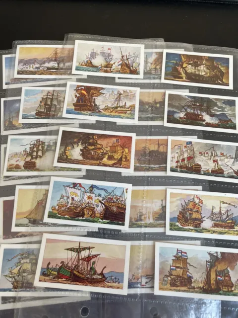 Glengettie (Tea)-Full Set- Naval Battles 1971 (25 Cards) Excellent+++