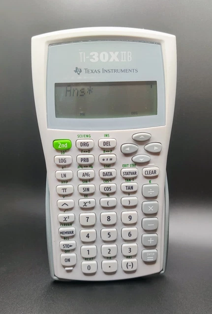 Texas Instruments Ti Grey TEXAS INSTRUMENTS TI-30X IIB, Financial Scientific Calculator, Grey, X2 ...