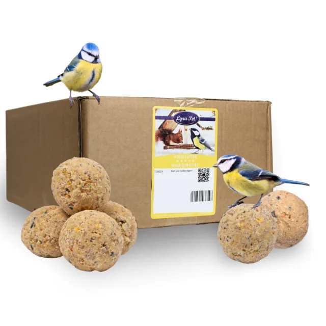 100 x 90 g Ganzjahresknödel ohne Netz Meisenknödel Vogelfutter Vögel Lyra Pet®