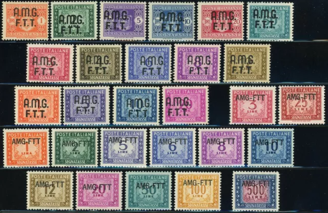 Italy TRIESTE #J1-J29 Occupation Postage Due Stamps AMG FTT 1947-1954 Mint NH OG