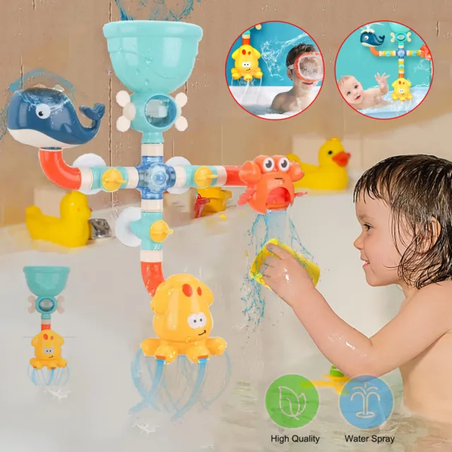 6x Baby Bath Crayons Non Toxic Education Fun Toy Easy Washable