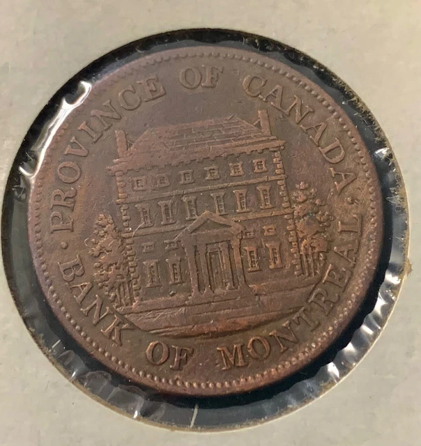 PC-1B3 Halfpenny 1844 token Province of Canada Montreal Quebec Breton 527