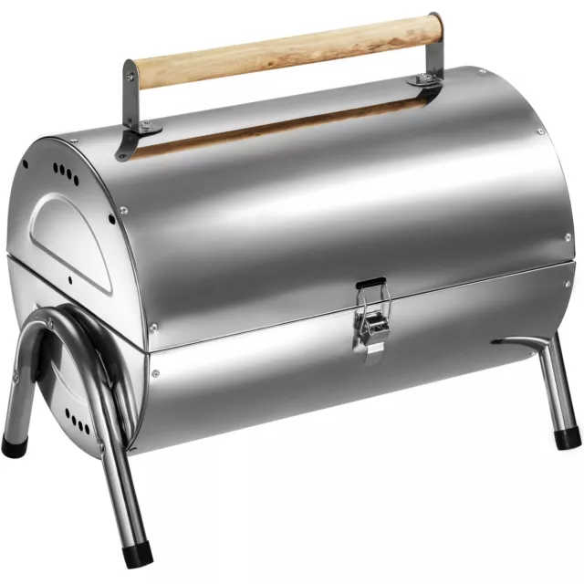 Edelstahl Holzkohle Grill Tischgrill Kohlegrill Grilltonne Picknick Camping BBQ