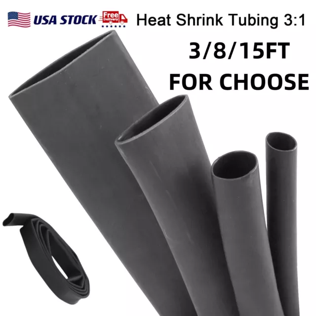 Heat Shrink Tubing 3:1 Marine Grade Wire Wrap Adhesive Glue Lined Waterproof US