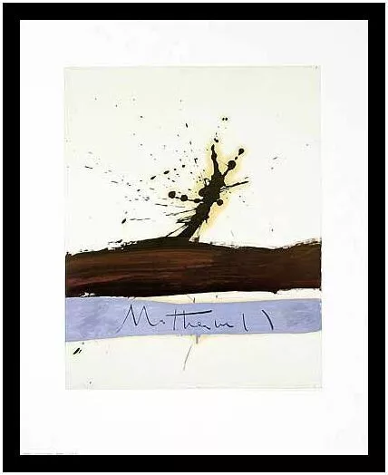 Robert Motherwell Poster Kunstdruck Bild im Alu Rahmen Beside the Sea 50x40cm