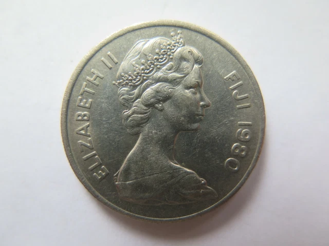 1980 FIJI CUPRO NICKEL 20 CENT COIN in EXCELLENT COLLECTABLE CONDITION