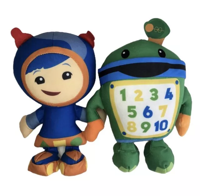 TEAM UMIZOOMI Bot Geo 9" Plush Nickelodeon Jr Toy Stuffed Doll Lot Green Blue