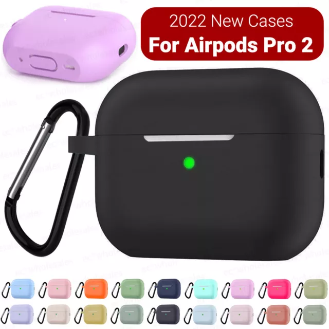 For AirPods Pro 2nd Generation Silicone Case Protector Shockproof Cover KeyChain