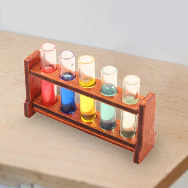 1/12 Dollhouse Test Tube Wood Furniture Model for 12TH Doll House Part Study
