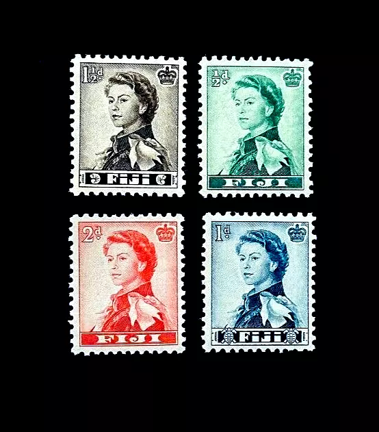FIJI Stamp Lot Set - 1964 Queen Elizabeth II Definitives OG MNH  r4