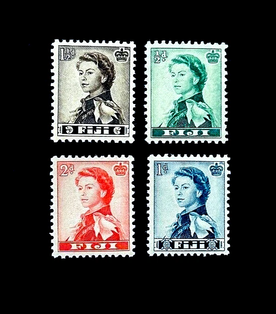 FIJI STAMP LOT Set 1964 Queen Elizabeth II Definitives OG MNH r4 ??3.
