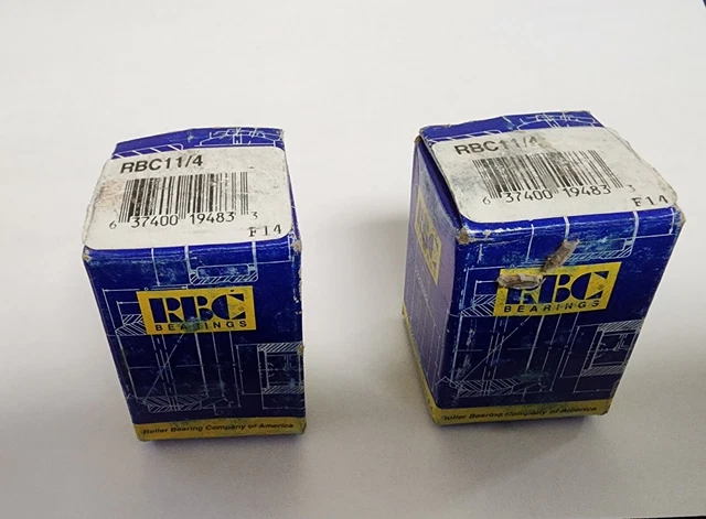 RBC 1 1/4 Cam Follower Lot of 2, New In Box, Internal Bag is Sealed