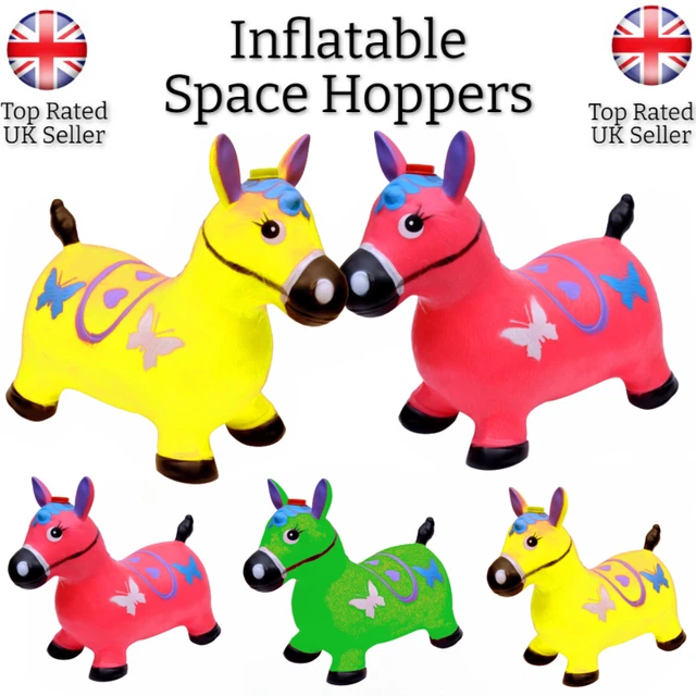 Inflatable Riding Space KIDS HORSE ANIMAL Inflatable Space Hopper Ride On Jumping Bouncy Sound ...