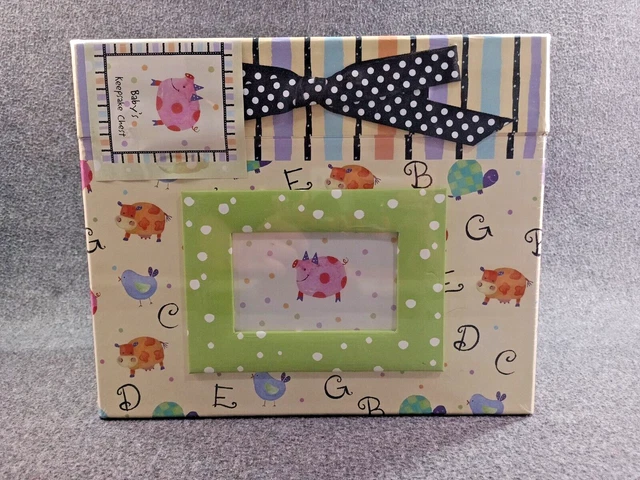 CR Gibson Baby Unisex 3 Drawer Keepsake Chest New Sealed Alphabet & Animals