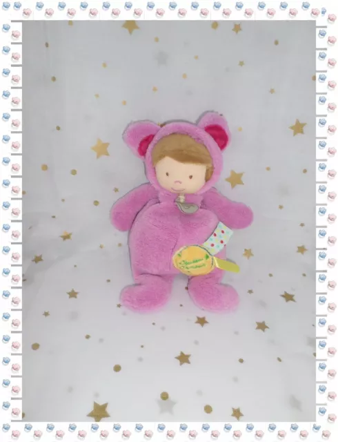 ③ - Doudou Poupée Fille Mauve Déguisée en Ours   Baby Nat Baby Nat