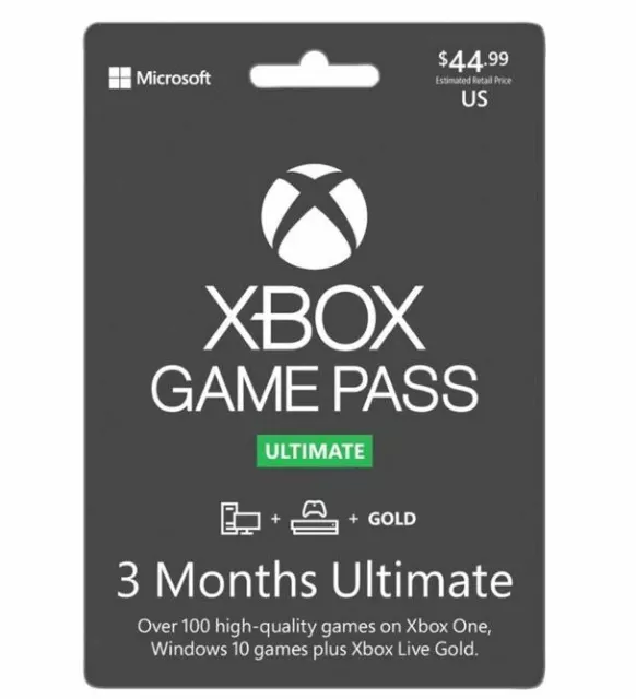 Microsoft - Xbox Game Pass Ultimate 3 Three Months Membership