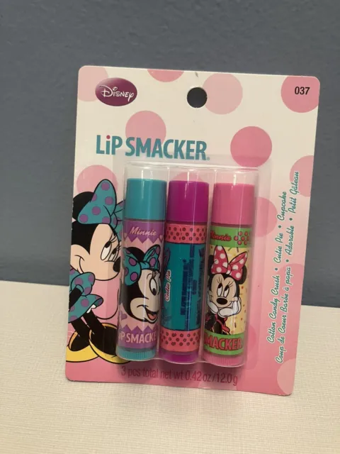Lip Smacker Disney Minnie Mouse Best Friends Collection 3 Lip Gloss/Balm ( New )