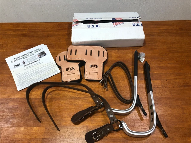 NEW Buckingham BUCKALLOY aluminum Tree climbing spikes Kit Lineman A95089Q1-MS