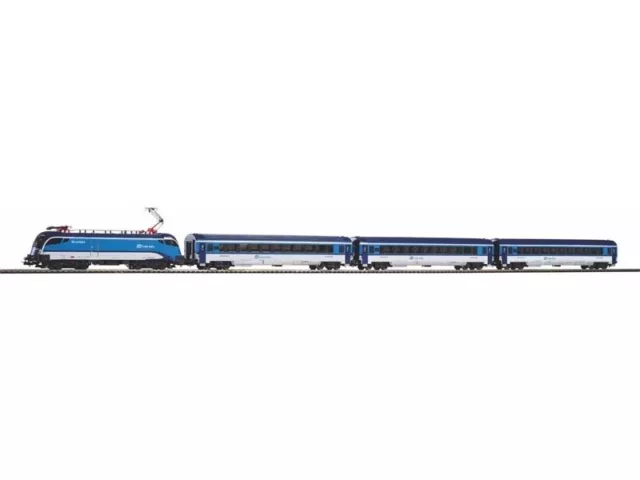 PIKO 57179 Start-Set mit Bettung Rail Jet der CD, DC, Spur H0