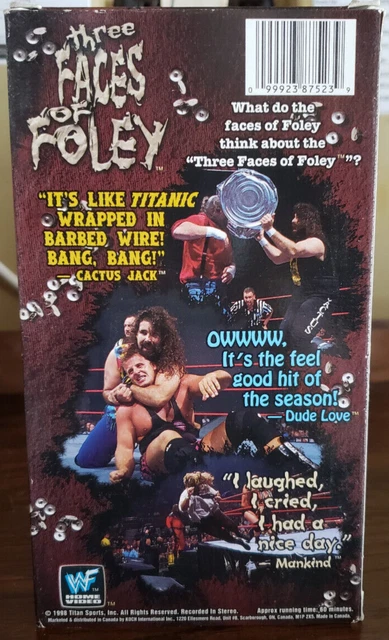 Wwf Foley WWF - THREE Faces of Foley (VHS, 1998) (Original VHS) wwf wwe ecw wcw ...