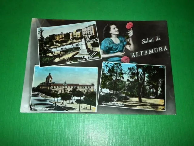 Cartolina Saluti da Altamura  - Vedute diverse 1956.