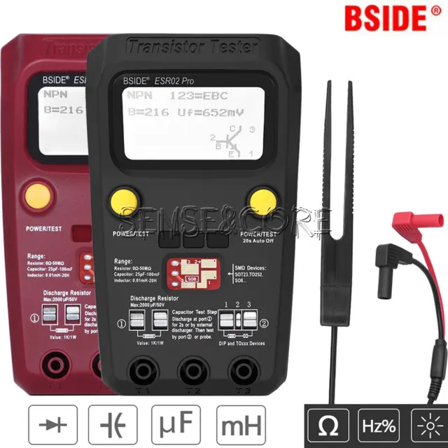 ESR02 Pro Transistor Tester M328 Resistance Inductance Capacitor ESR Meter