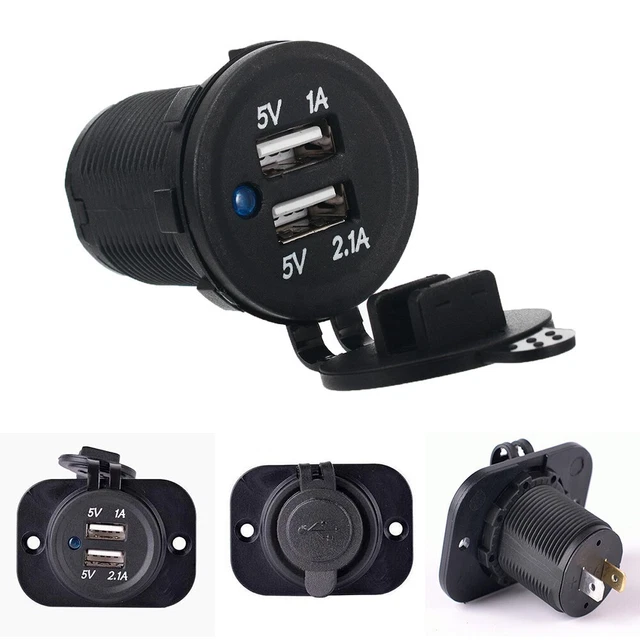 Chargeur USB Pour Moto 12V 1A - Avec Bouchon étanche - Pour BMW Et Autres Motos/quad - 9