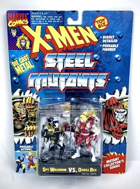 Vintage X-Men Marvel Steel Mutants Spy Wolverine Vs Omega Red Toybiz 3" Figure