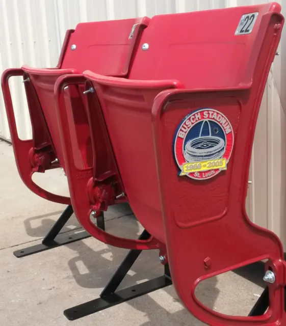 Busch Stadium Seats, Cardinal - Refurbished Riser-mount: COMMEMORATIVE MEDALLION