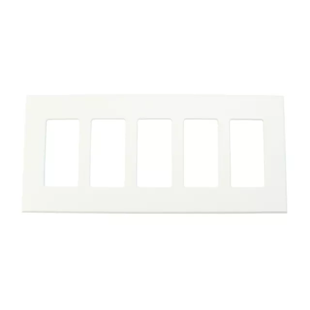 Lightolier Controls Fb5Sw Multi-Gang, 5-Gang, Faceplate Wall Plate, White