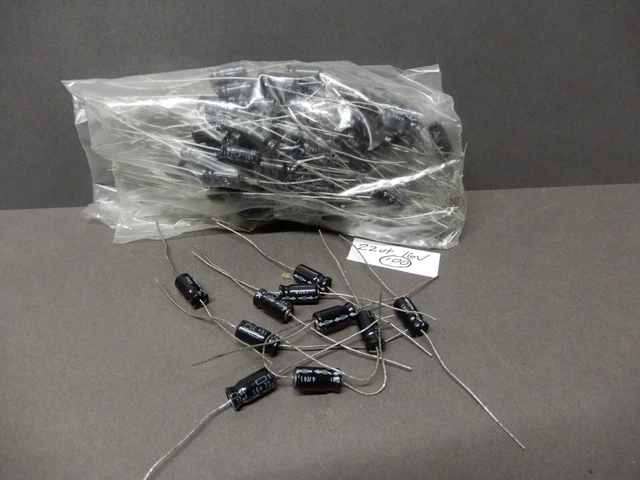 Nippon Chemi-Con  Electrolytic Caps 22uf 16V NOS Qty 100