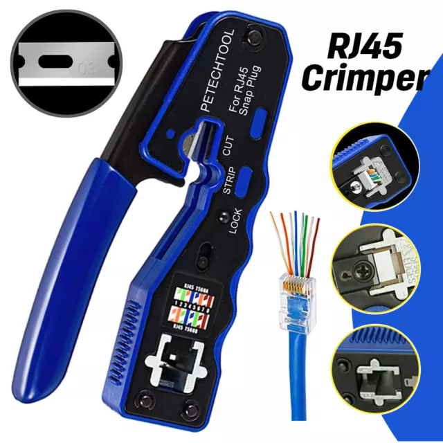 CAT6/5  Network Cable Tool Tester RJ45 Crimper Ethernet LAN Kit Crimping Set