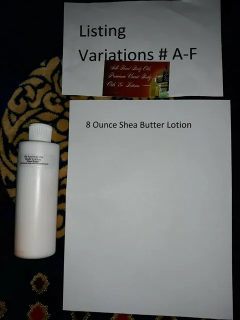 Pick A 8 Ounce Scented Lotion Listing Variation # A-F