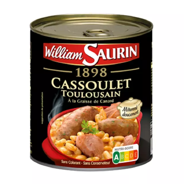 Cassoulet Toulousain William Saurin A la Graisse de Anatra con cerume d'anatra 840 g