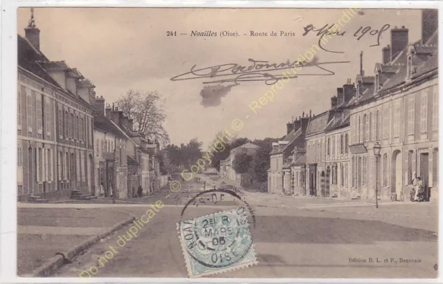 CPA 60430 NOAILLES rue de Paris Edit D.L. & P. ca1905