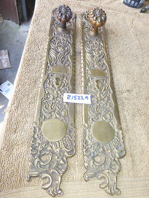 Vintage Antique 4 Pc Set XLarge RHCo Belfort Victorian Door Plates Knobs 21522 A