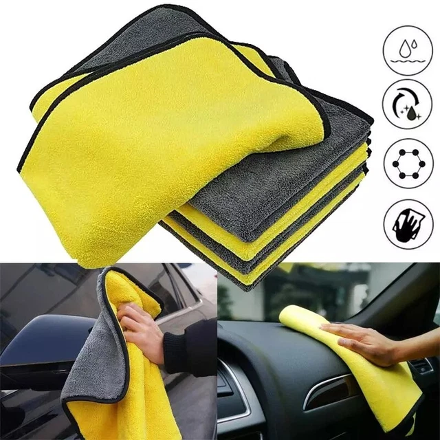 30*30cm Car Wash Microfiber Towel Cleaning Drying Cloth Hemming Super AbsuPb55ku
