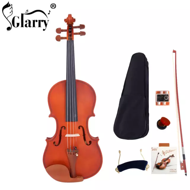 HOT 4/4 MapleWood Acoustic Violin w/Case + Bow + Rosin + Strings High Quality